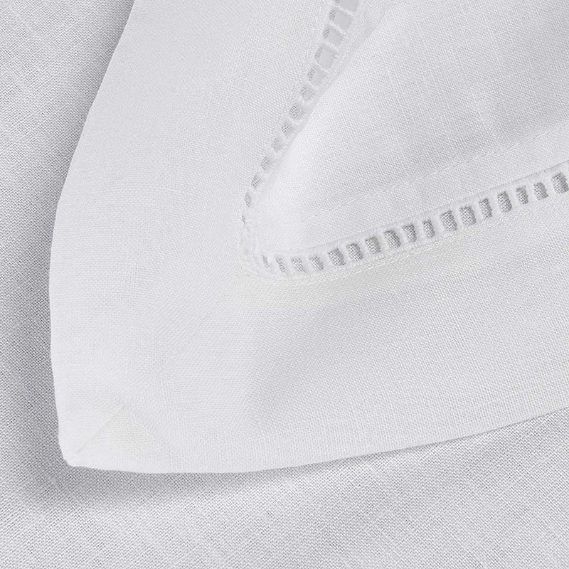 Simple&Opulence Premium 100% Linen Hemstitch Tablecloth-60 x 84 Inch White, Natural Fabric, Rectangular Tablecloth for Indoor and Outdoor Use - Image 5